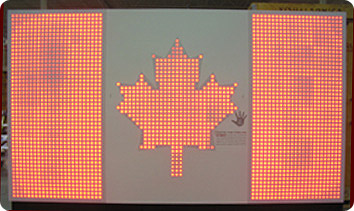 interactive led canada flag