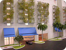 led lit architectural model